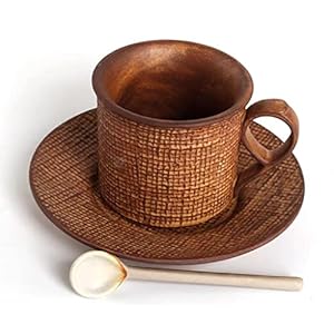 Ceramic coffee cup, Mug Ceramic Coffee Mug Italian espresso cup and saucer set afternoon tea creative tea set nostalgic home latte cup small and delicate (Color : A, Si (