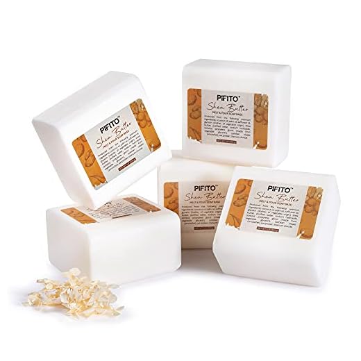 Pifito Base de sabonete para derreter e servir manteiga de karité (2,3 kg) │ Base de sabonete de glicerina 100% natural premium de volume │ Artigos luxuosos para fabricação de sabão