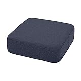 Baibu Home 座布団 クッション 低反発+高反発 厚め 2層構造 43×43×12cm ゆっくり沈む フロアクッション 床用 床置き ネイビー