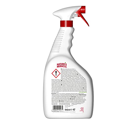 Nature’s Miracle Hundeurin Flecken- & Geruchsentferner - Enzymreiniger für Urinflecken und gelbe Rückstände, Geruchsneutralisierer mit ätherischen Ölen, 946 ml