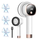 充電式 毛玉取り器 けだまとり 電動 毛玉クリーナー 毛玉カッター USB充電 6枚刃 安全設計 LED表示 パワフルなパワーカッター＆3段階スピード調整で衣類を傷めず、付属の代替ブレード2枚で長期間使用可能,旅行や家庭用に最適 ホワイト