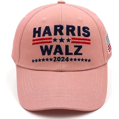 Harris Waltz 2024 President Harris Campaign Retro Adjustable Baseball Cap for Women Men Pink Cover