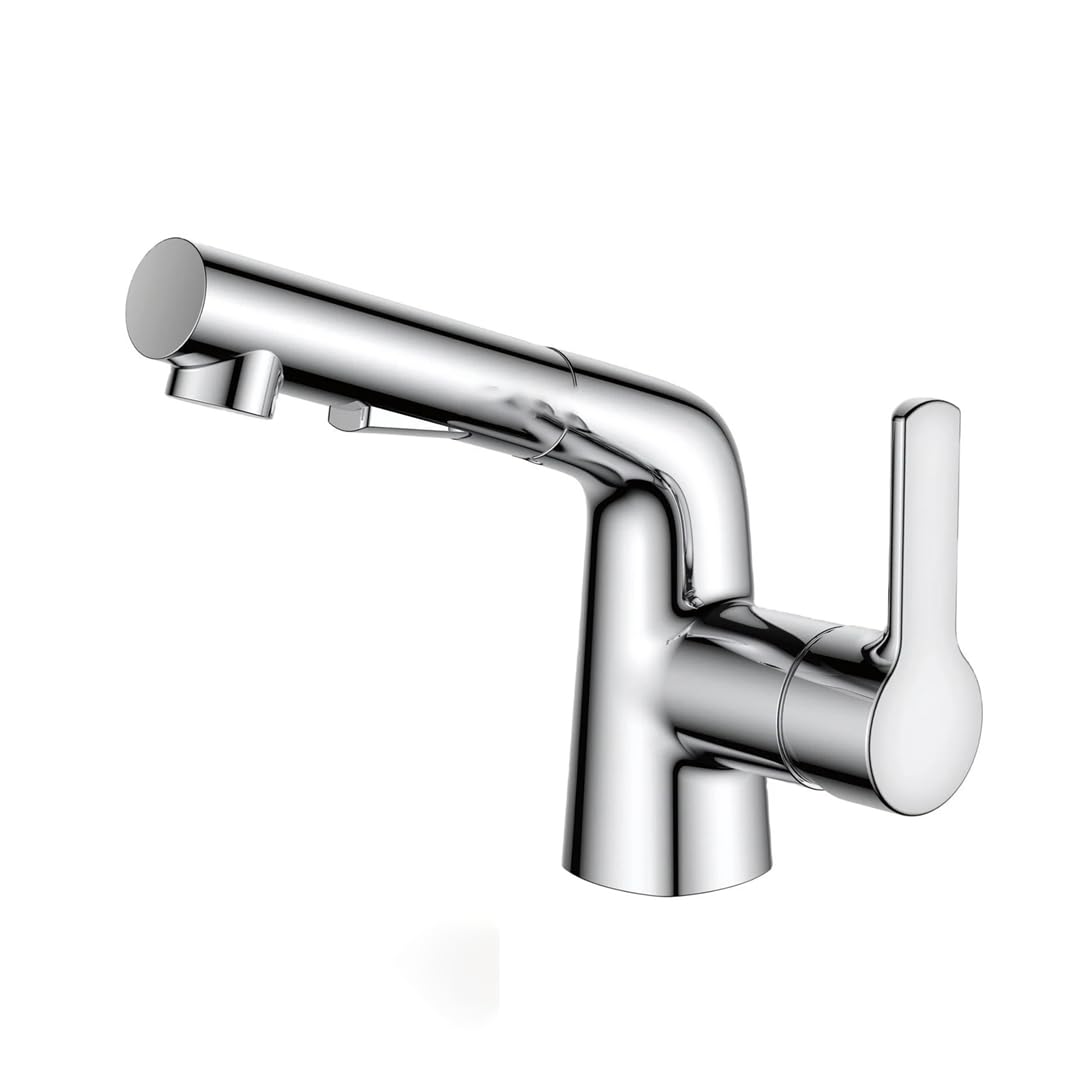 Robinet laiton noir et chrome haut de gamme mitigeur extractible design