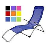TPFGarden Gesundheitsliege Kippliege Relaxliege Athen klappbar + aus Stahl + wetterfest | Farbe: Blau | Hohe Qualität