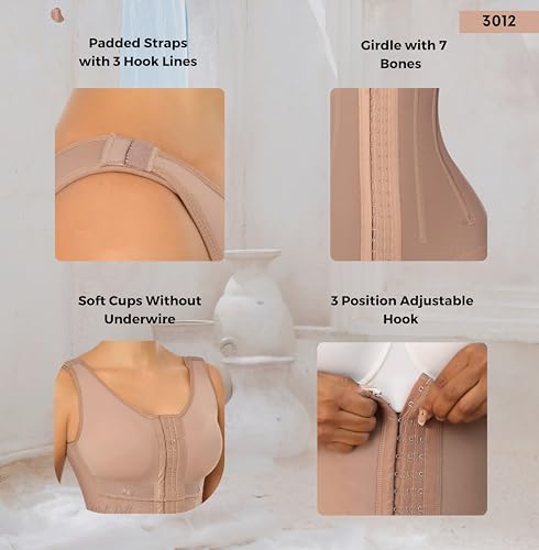 Image of Melibelt 3012 Fajas Colombianas Reductoras Y Moldeadoras Shapewear For Women with 7 Rods and Bra