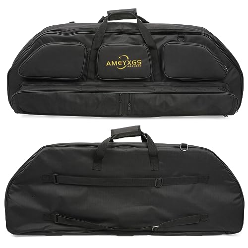limaity Bogenschießen Compound Bogen Tasche Canvas Rucksack Lagerung Bogen Fall Multifunktionale Bogen Tragetasche für Outdoor-Jagdbogen-Zubehör (Schwarz)