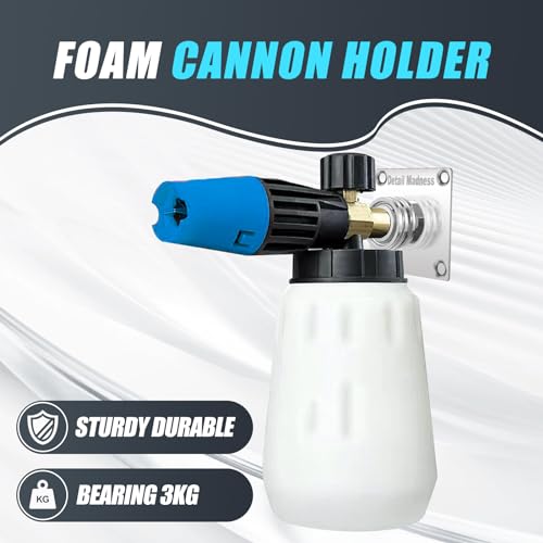 Detail Madness Pressure Washer Foam Cannon Holder - Stainless Steel Nozzle Tip Organizer, Quick Connect Mount, Pressure Washer Accessories Storage Rack