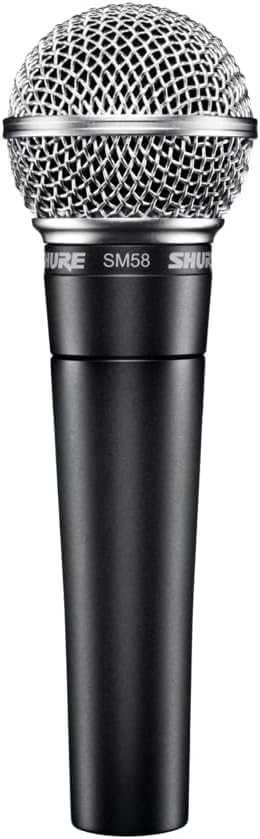Image of Shure SM58 Professional Dynamic Vocal Microphone with 25-Foot XLR Cable - Cardioid Mic for Live Performance,Studio Recording,Podcasting & Streaming (SM58-CN),Black & Silver,(Pack of 10)