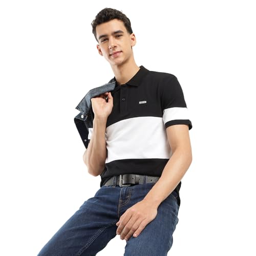 Image of Levi's Men's Cotton Regular Fit Solid Polo T-Shirt
