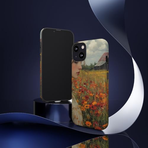 Coque iPhone 13 champ de fleurs protection rigide mate design - 2