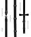 Exion Web Reins for Horses | Non-Slip Grippy English Reins | Dressage Reins with 7 Hand Stoppers and SS Buckles | Black, Brown