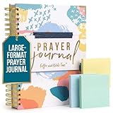 Coffee and Bible Time Prayer Journal: 3 Sticky Note Pads Included, Gold-Colored Spiral Binding, Solid Board Cover, Perfect to Journal Prayers and Grow in Faith