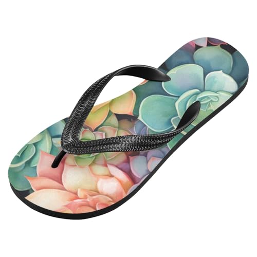 Succulents Men's & Women's Classical Beach Rubber Sandal Flip Flop Comfortable Slipper 214B3088