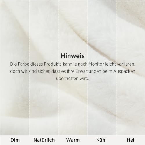 BEDSURE Kuscheldecke Flauschige Kunstfelldecke 150x200 - Sherpa, Weiß – Ansicht 8