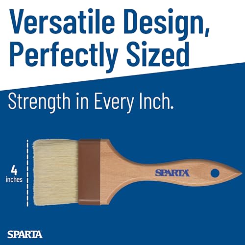 Image of SPARTA Kitchen Basting Brush - 4037600 Basting Brush for Cooking Flat Boar Bristle Brush, Hardwood Handle for Kitchens, Restaurants, Catering, High Heat Food Prep, 4in, Pack of 12
