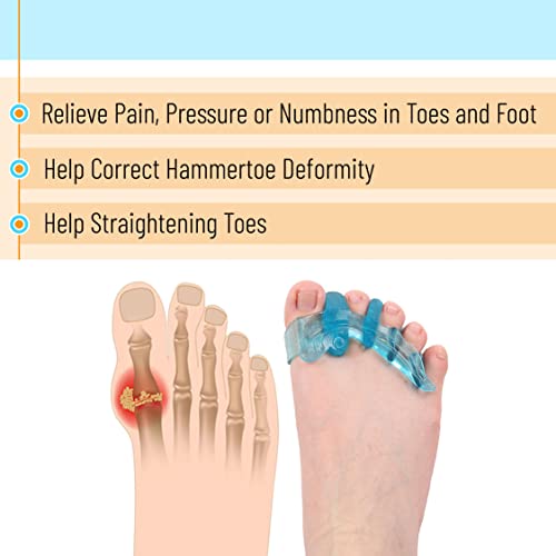 Dr. Jk- Toepal Gel Toe Separator, Narrow, 1 Pair, Toe Spacers, Toe Straightener, Hammer Toe Straightener, Toe Spreader, Toe Stretcher, Toe Corrector For Women And Men, Bunion Corrector #TOP6