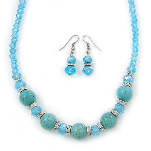 Collar de cuentas de cristal antialérgico para piel sensible 3