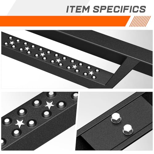 Estribos negros para Chevy Silverado y GMC Sierra miniatura 6