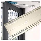 Divisorio versatile in alluminio a doppio binario da 380 cm montato a soffitto per ufficio e casa disponibile in colore champagne t per tende e ains