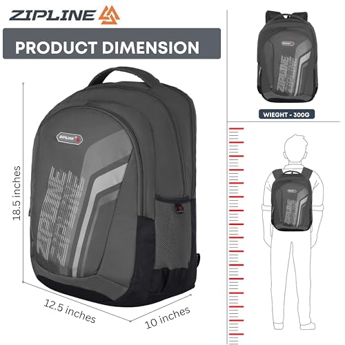 Image of Zipline Casual backpack School bags for boys & Girls |35L Water Resistant backpack bags for women|Stylish,Lightweight,Durable|College bag for boys