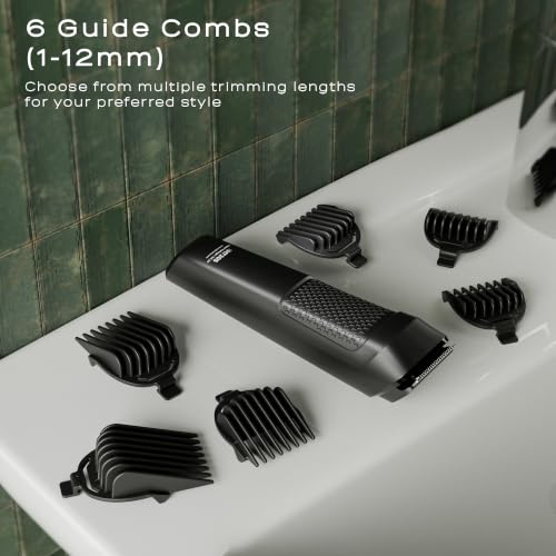 Image of Zebronics HT205 9-in-1 Multi Grooming Kit for Men, Up to 120min Runtime, Type-C Rechargeable, Corded & Cordless, Rapid Charging, 6 Guide Combs, LED Indicator, Stainless Steel Blades (Black)