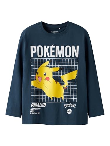 TWO SOON Jungen Langarmshirt Pok&eacute;mon &ndash; Pikachu Shirt Kinder, Bequemes Baumwoll Oberteil, Gr&ouml;&szlig;en 98&ndash;164
