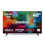 MEDION 100,3 cm (40 Zoll) Full HD Fernseher (Smart-TV, HDR, VIDAA Store, Netflix, Prime Video, Disney+, DAZN, Paramount+, HbbTV, PVR, Bluetooth, MD 840101)