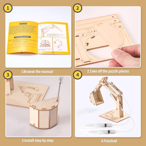 STEM Science Kits for Kids Ages 8-12 8-10, Wood Building Crafts Kits for Boys, STEM Toys for Ages 8-13 9 10 11 Year Old Gifts, Kids Science Engineering Experiment Projects, 3D Wooden Puzzles 10-12 by Yutin - Image 7