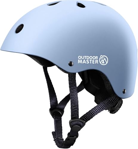 OutdoorMaster Casco al Aire Libre para Bicicletas Juveniles - Casco de patineta Deportiva Ajustable con Revestimiento extraíble