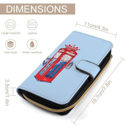 London Souvenir Funny RFID Blocking Wallet Slim Clutch Organizer Purse with Credit Card Slots for Men and Women2