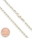 Miabella Italian Solid 925 Sterling Silver, 18Kt Gold Plated 2.5mm Paperclip Link Chain Necklace for Women Men, Made in Italy(YG, Length 16 Inches)