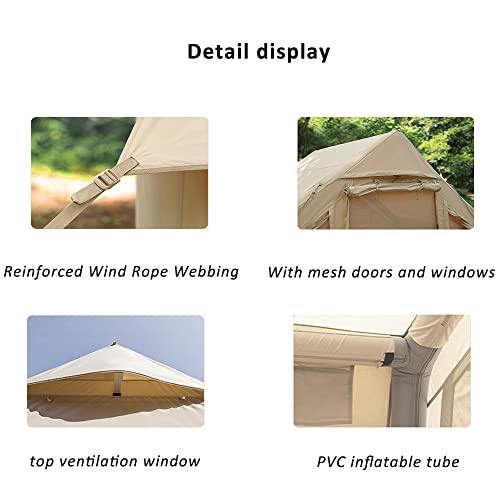 Carpa Inflable para Camping Exterior, 4-6 Personas, Impermeable miniatura 4