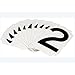 Brady 5050-2, 50502 Vinyl 5050 Series Number Label w/Legend: 2, 50 Packs of 10 pcs
