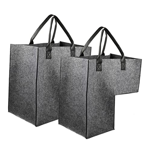 Alipis 2pezzi Cesto Portaoggetti Grande Capacità Per Scale Organizer Per Abiti Sporchi e Giochi in Colore Grigio Scuro Manico Robusto e Design Salvaspazio Per Ordine in Casa