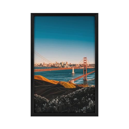 Framed Wall Art for Living Room - Wood Frame Canvas