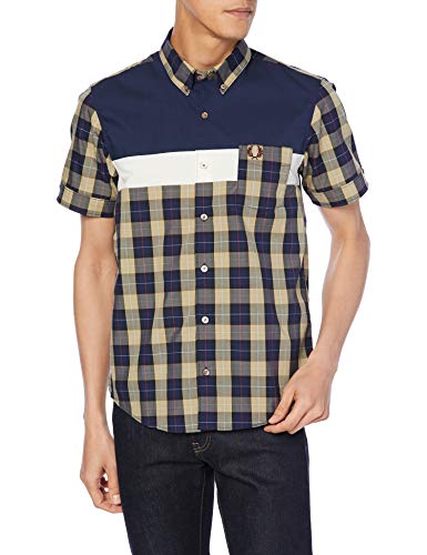 [フレッドペリー] ボタンシャツ SHORT SLEEVE SHIRT メンズ NAVY S