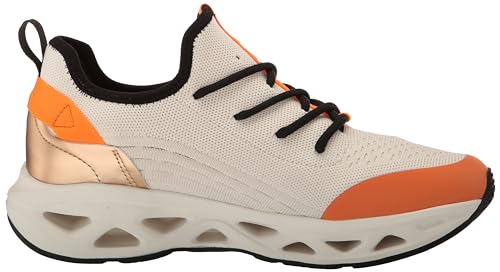 Steve Madden Women's Shani Sneaker, Orange Multi, 6