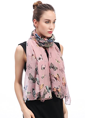 Butterfly Print Women's Scarf Shawl Wrap Lightweight2