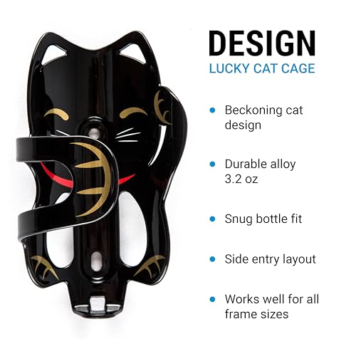 Portland Design Works Water Bottle Cage - Lightweight Water Bottle Holder for Bikes, Lucky Cat Cage, Black by Portland Design Works - Image 3