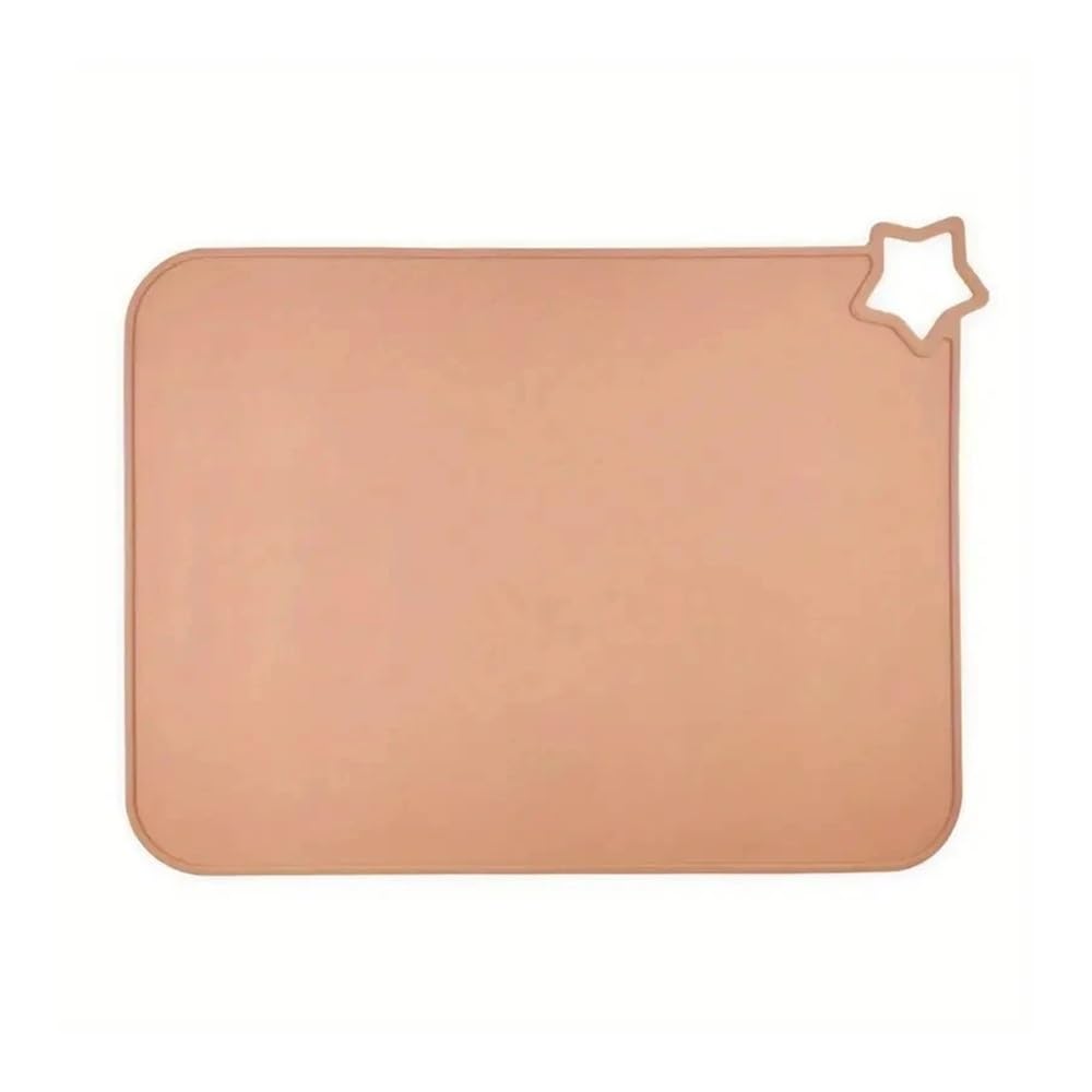 Heat-proof Placemats Heat-insulating Mats Easy-to-clean Waterproof(Light pink)