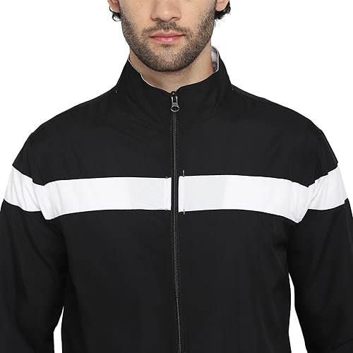 Image of YUUKI MEN MENS NSP CNS TS 1 Track Suit, BLACK /WHITE, L