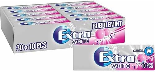 Wrigley's Extra White Bubble mint Chewing Gum 14g (12 pcs)