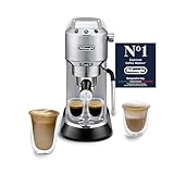 ماكينة تحضير قهوة الاسبريسو ديديكا ارتي EC885M من ديلونجي، معدن، فضي