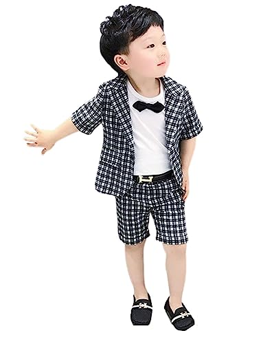 Petit costume à carreaux garçon anti-transpiration veste pantalon confort