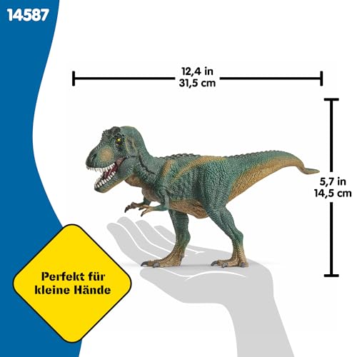 SCHLEICH Dinosaurs | Tyrannosaurus Rex 14587 | detailgetreuer Dino mit beweglichem Kiefer | tolles Geschenk für Mädchen und Jungen Dinosaurier Spielzeug ab 3 Jahre | 32 x 12 x 15 cm