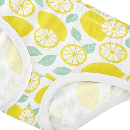 Little Girl Underwear Toddler Panties Kids Undies Lemon Fruit Soft Cotton Briefs 2T-8Y4