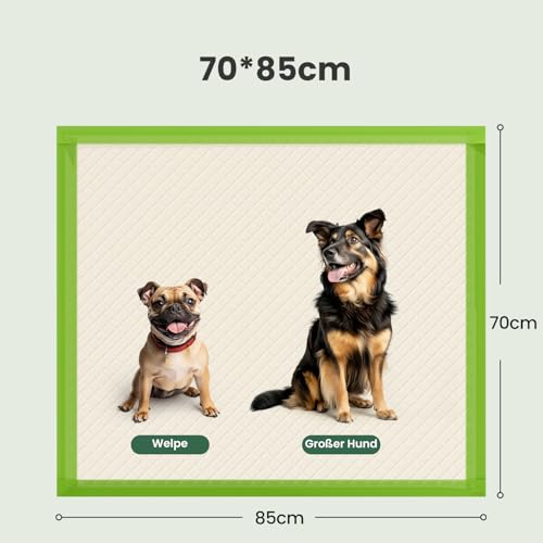 Gardner Pet Welpenunterlagen, 70x85cm Große Pipi Matten für Hunde, Super Saugfähige Welpen Unterlagen, 6-lagige Auslaufsicher Trainingspads für Hunde, Schnelle Trocknung Hunde Pipi Unterlagen 30 Stück