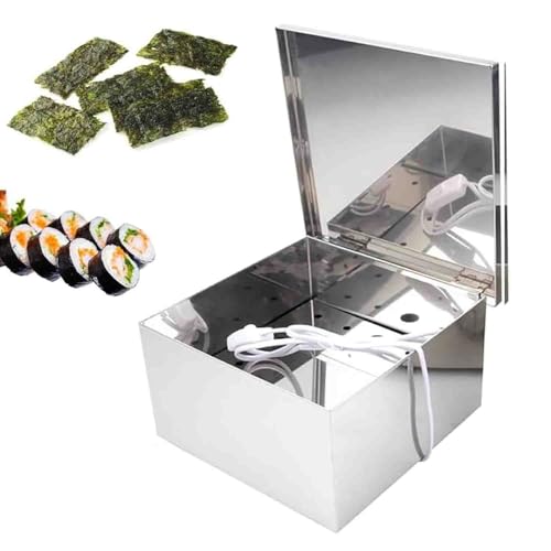 Horno de algas de acero inoxidable, con bombilla incandescente y 4 patas aislantes, temperatura ajustable y rendimiento de aislamiento térmico, for bar de sushi, restaurante, restaurante de comida ráp