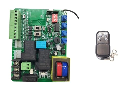 CFWWSAQ Motor Puerta Corredera Panel de Control de Puerta de Garaje Deslizante, Interruptor de límite de Resorte magnético Disponible con función de retardo, 220v CA(220V Board 8remote)