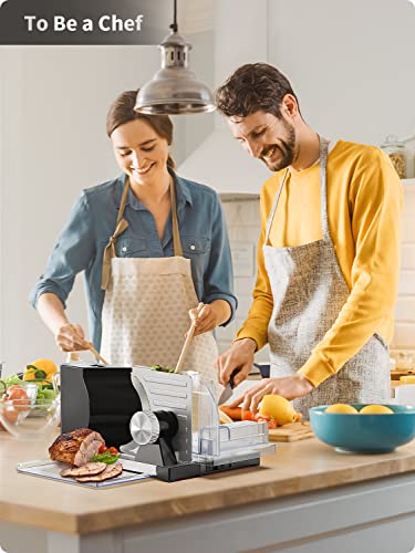 Meat Slicer For Home, Cwiim Electric Deli Food Slicer & Meat Cutter With Removable Stainless Steel Blade+Pusher And 0-18Mm Adjustable Thickness For Meat, Cheese, Bread, Fruit. #TOP6